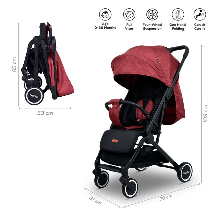 Nurtur - Bravo Travel Stroller (Red)