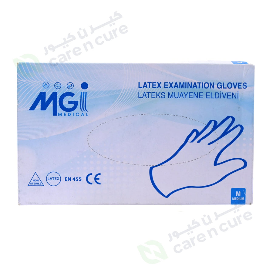 Fomme Latex Exam. Gloves P/F Medium 100 Pieces