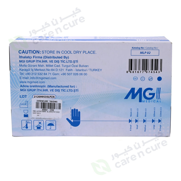Fomme Latex Exam. Gloves P/F Medium 100 Pieces