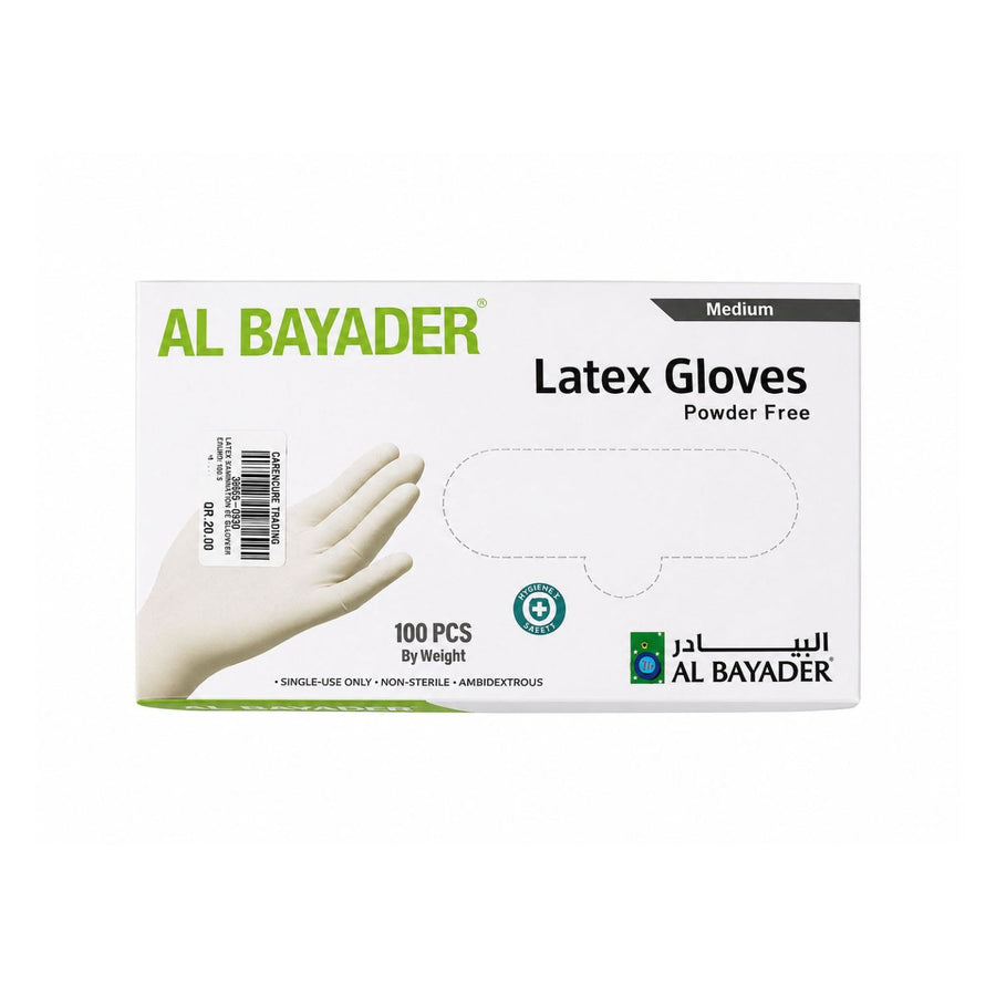 Latex Examination P/F Gloves(Medium) 100 Pieces