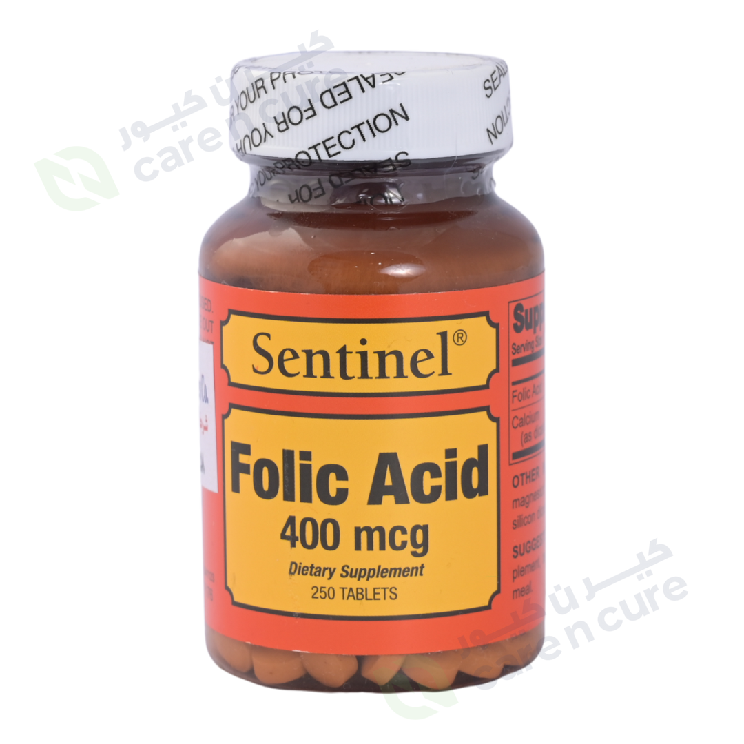 Sentinel Folic Acid 400Mcg Tablets 250 Pieces