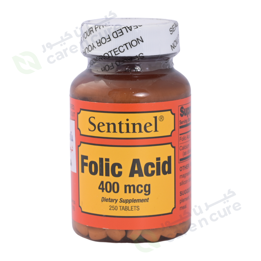 Sentinel Folic Acid 400Mcg Tablets 250 Pieces