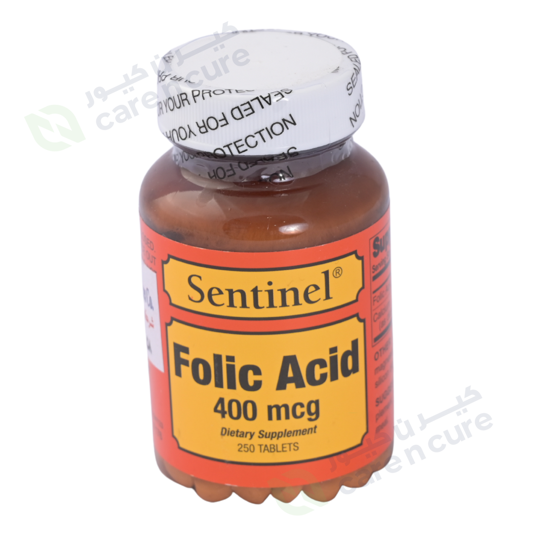 Sentinel Folic Acid 400Mcg Tablets 250 Pieces