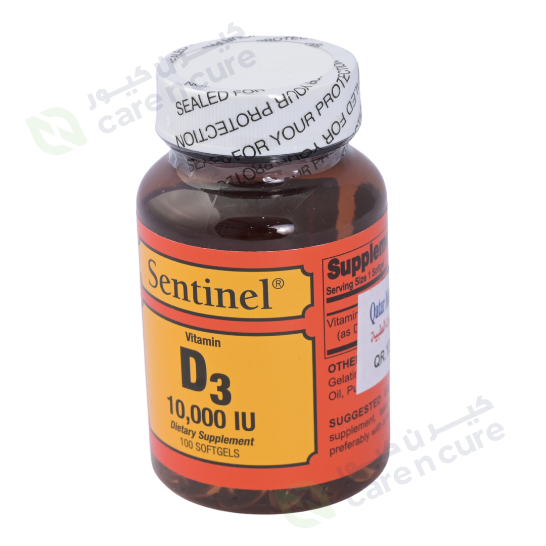 Sentinel Vitamin D3 10000 Iu 100 Pieces