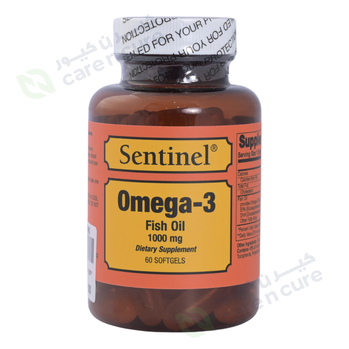 Sentinel Omega-3 Fish Oil Softgels - 60 Pieces