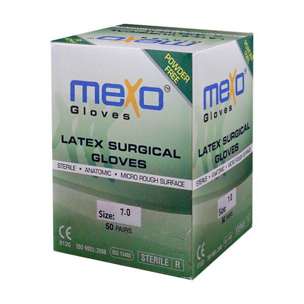 Mexo Latex Surgical Gloves Sterile 7 - 50 Pieces