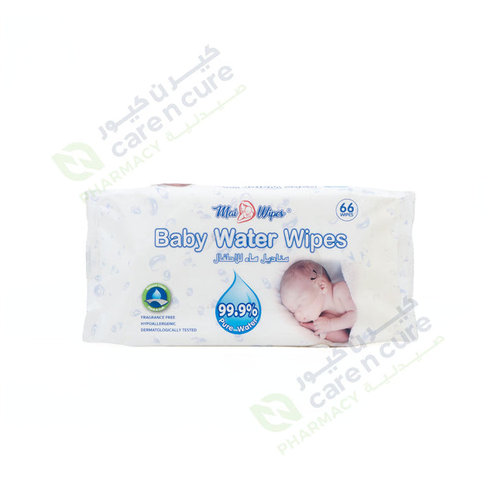 Mai 99.9 %Water Baby Wipes 66 Pieces 