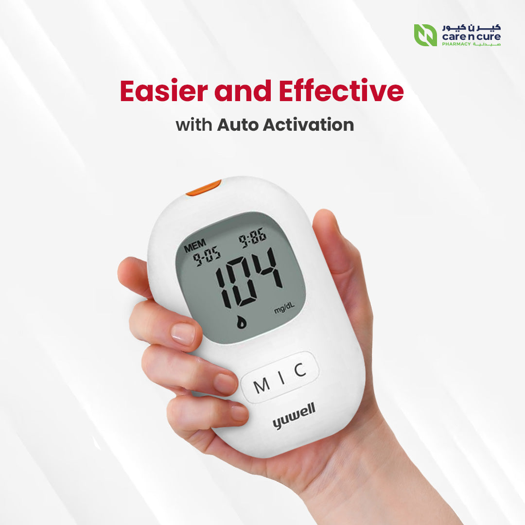 Yuwell Glucometer +50 X 2 Strips+2 Lancet Offer