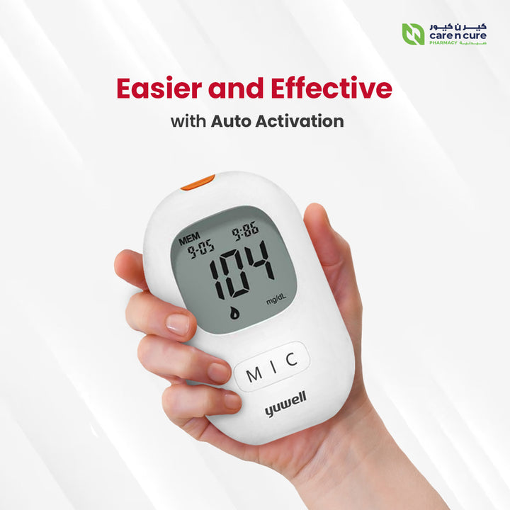 Yuwell Glucometer +50 X 2 Strips+2 Lancet Offer