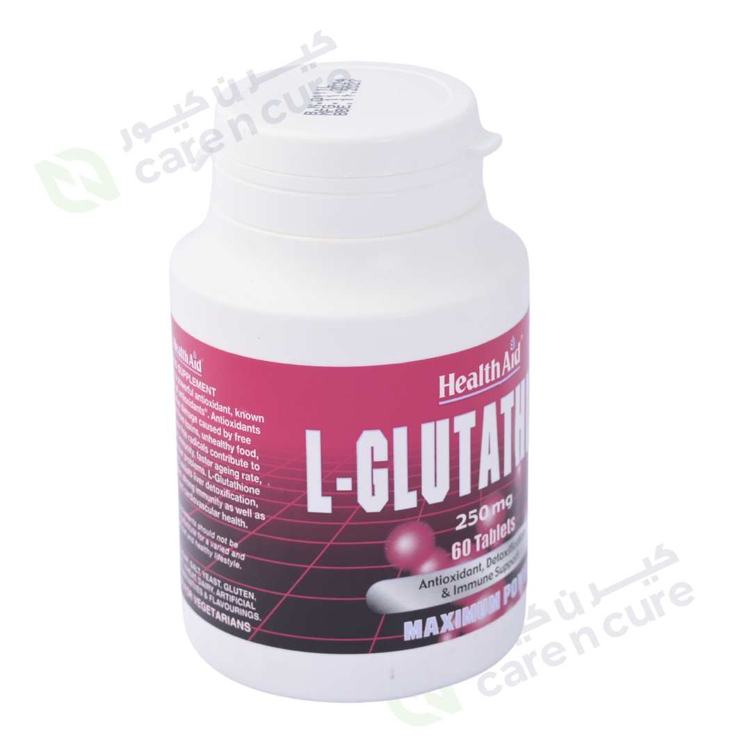 Health Aid L-Glutathione 250 mg 60 Tablets Online in Qatar Care n Cure Online Pharmacy Qatar Health Aid L-Glutathione 250 mg 60 Tablets Online in Qatar Care n Cure Online Pharmacy Qatar