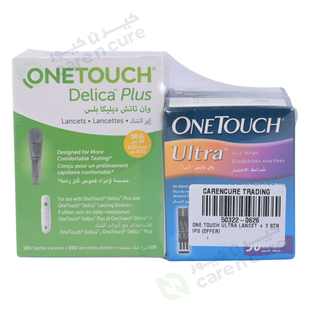 One Touch Ultra Lancet + 2 Strips (Offer)