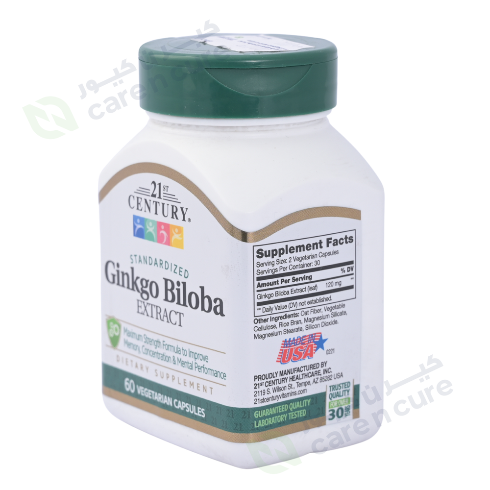 21St Century Ginkgo Biloba Extract 60 Capsules