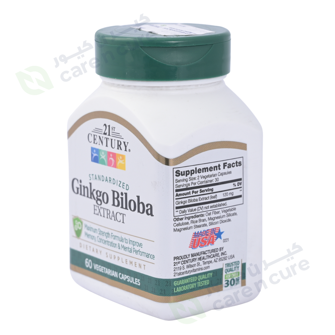 21St Century Ginkgo Biloba Extract 60 Capsules