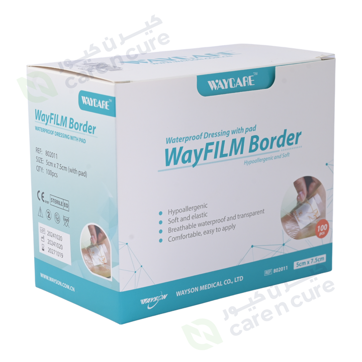 Waycare Adh Waterproof &Trans Pad 5 X 7 cm 100 Pieces