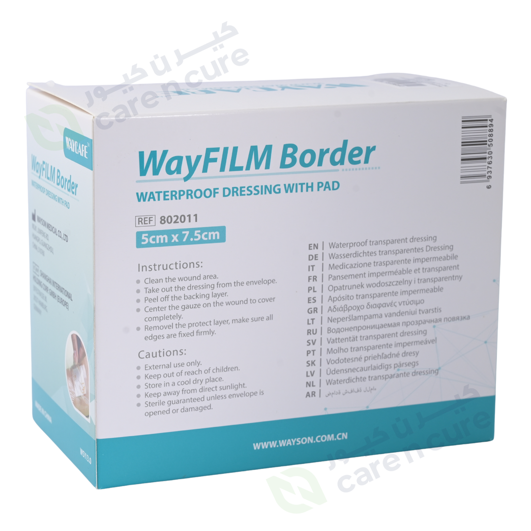 Waycare Adh Waterproof &Trans Pad 5 X 7 cm 100 Pieces