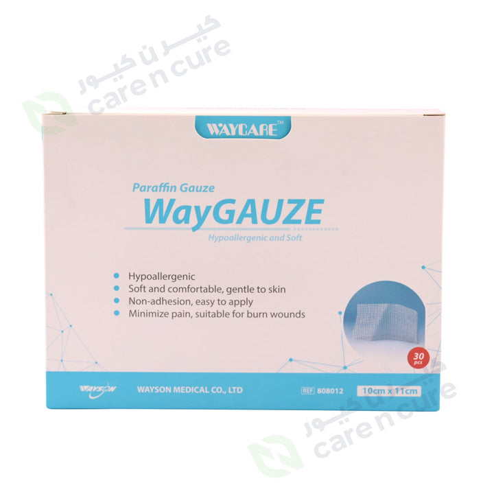 Waycare Paraffin Gauze 10 X 11 cm 30 Pieces
