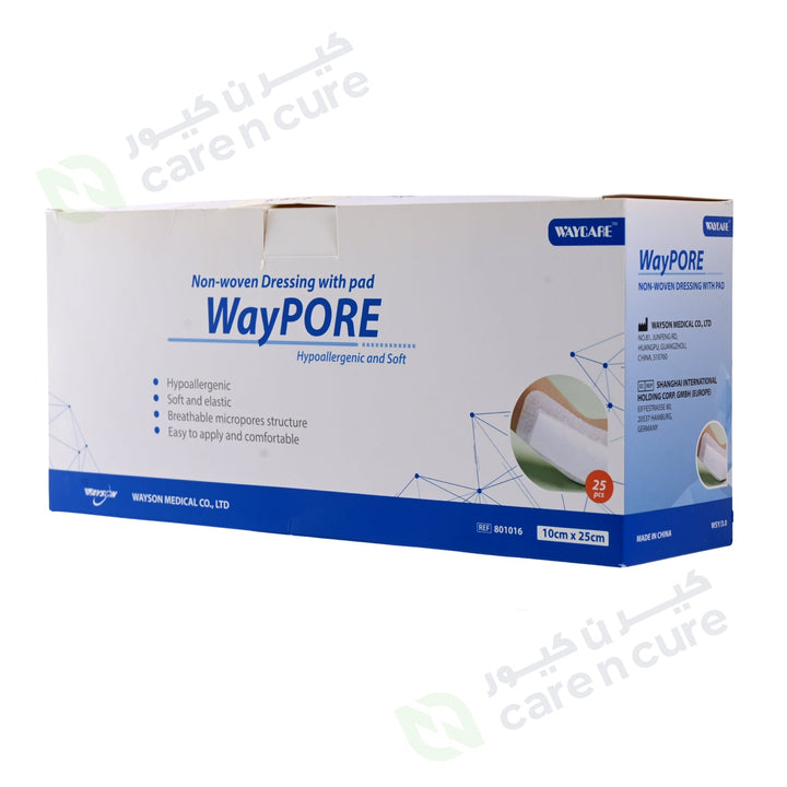Waycare Adh With Absorbent Pads 10X25cm 25'S 801016