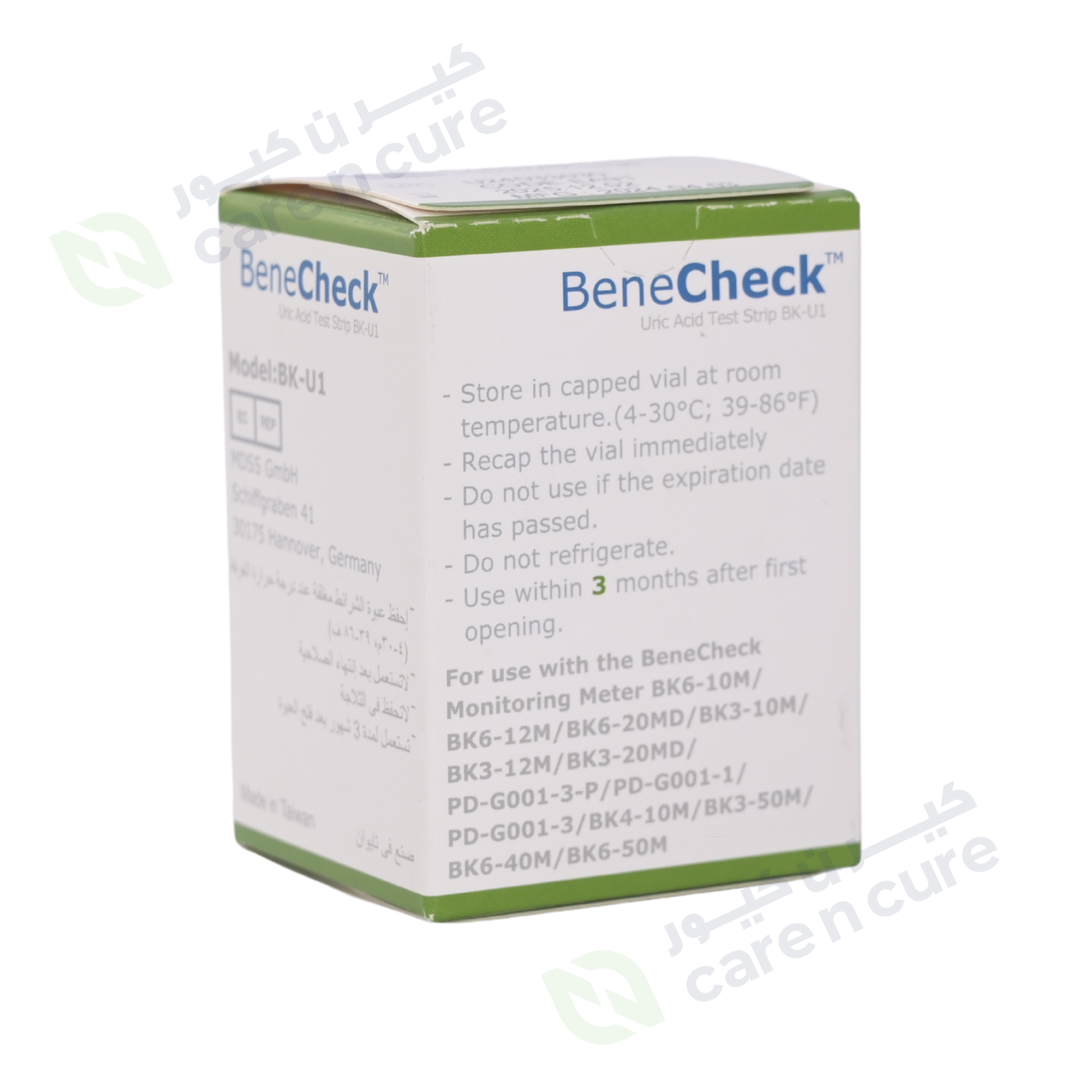 Benecheck Uric Acid Test Strip 25's