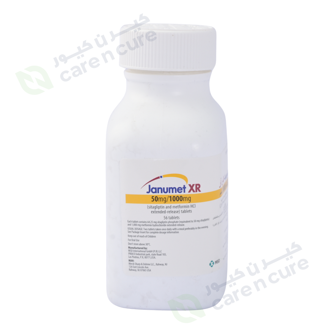 Janumet Xr 50 mg/1000 mg Tablets 56 Pieces