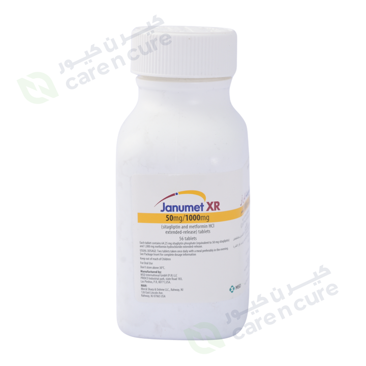 Janumet Xr 50 mg/1000 mg Tablets 56 Pieces