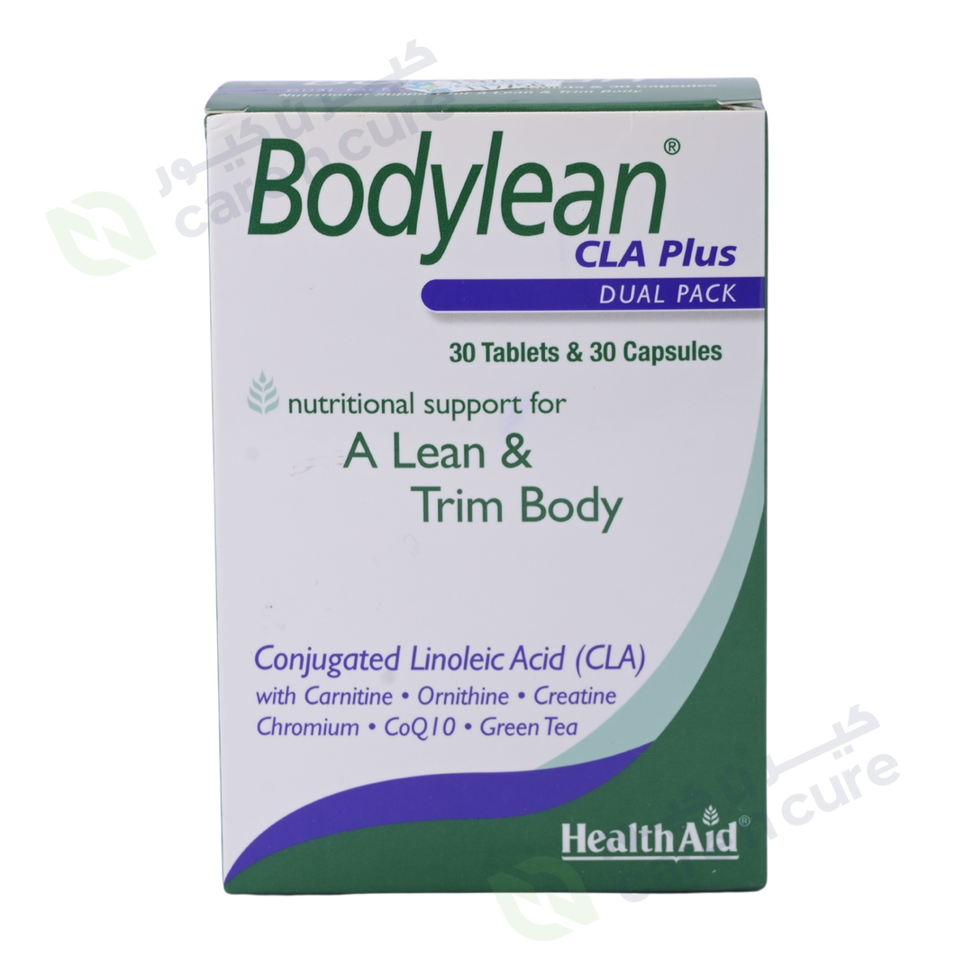 Health Aid Bodylean Cla Plus 30 Tablets & 30 Capsules (Chromium,CoQ10 , Green Tea++) Blister