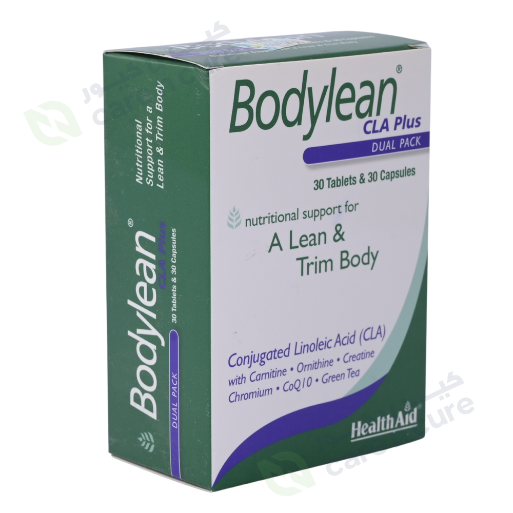 Health Aid Bodylean Cla Plus 30 Tablets & 30 Capsules (Chromium,CoQ10 , Green Tea++) Blister