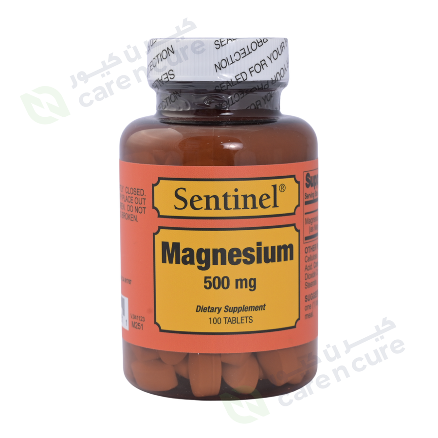 Sentinel Magnesium 500 mg Tablets 100 Pieces