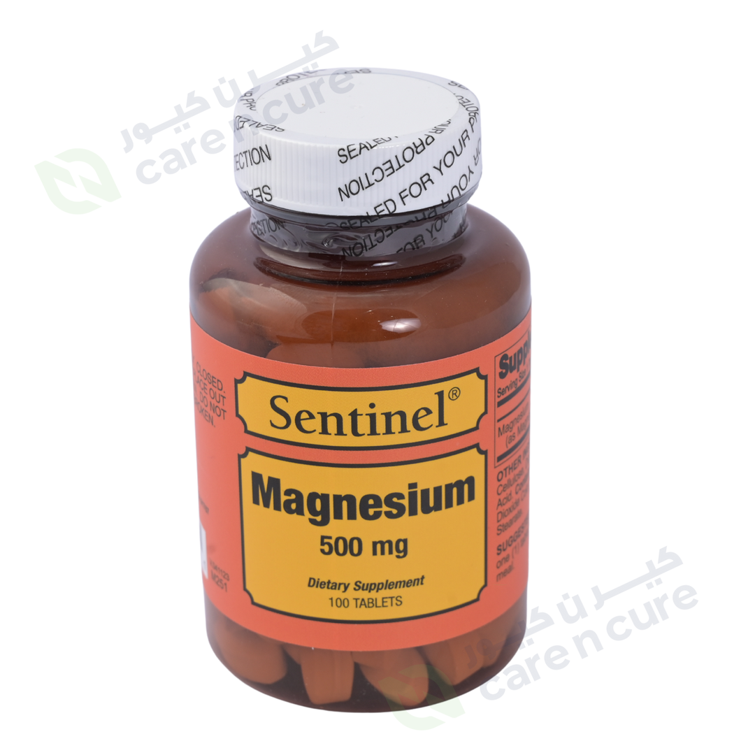 Sentinel Magnesium 500 mg Tablets 100 Pieces