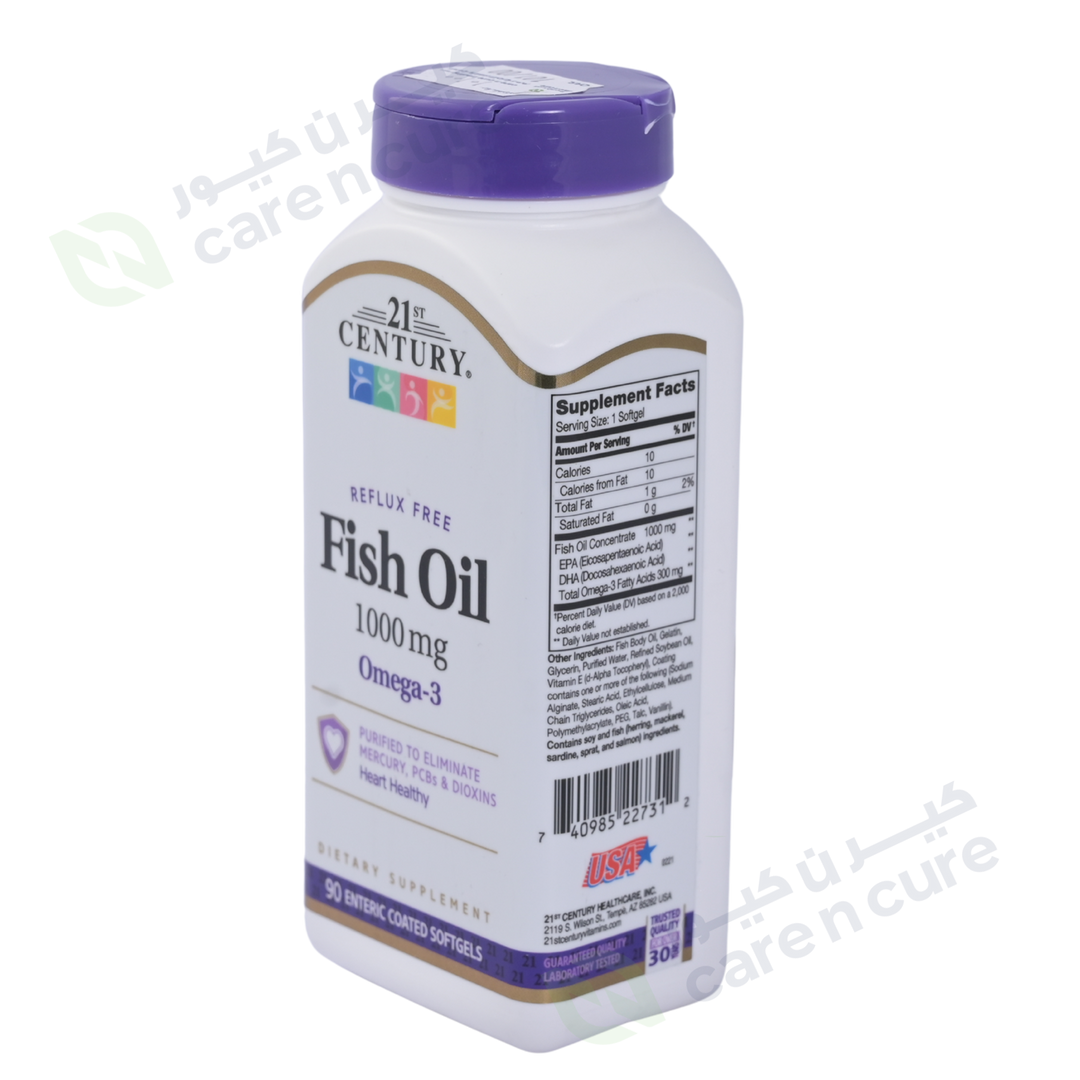 21St Century Omega-3 Fish Oil 1000 mg, 90 Softgels