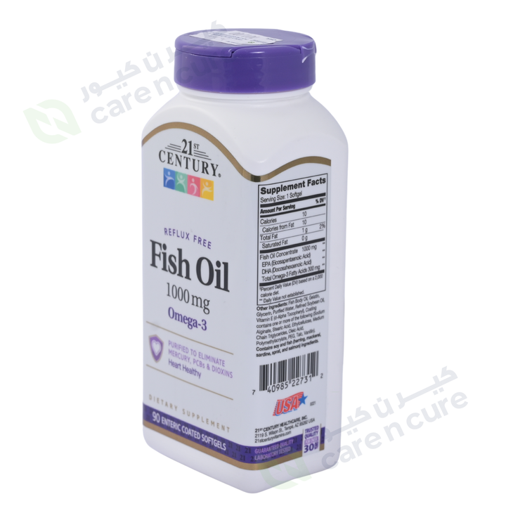 21St Century Omega-3 Fish Oil 1000 mg, 90 Softgels