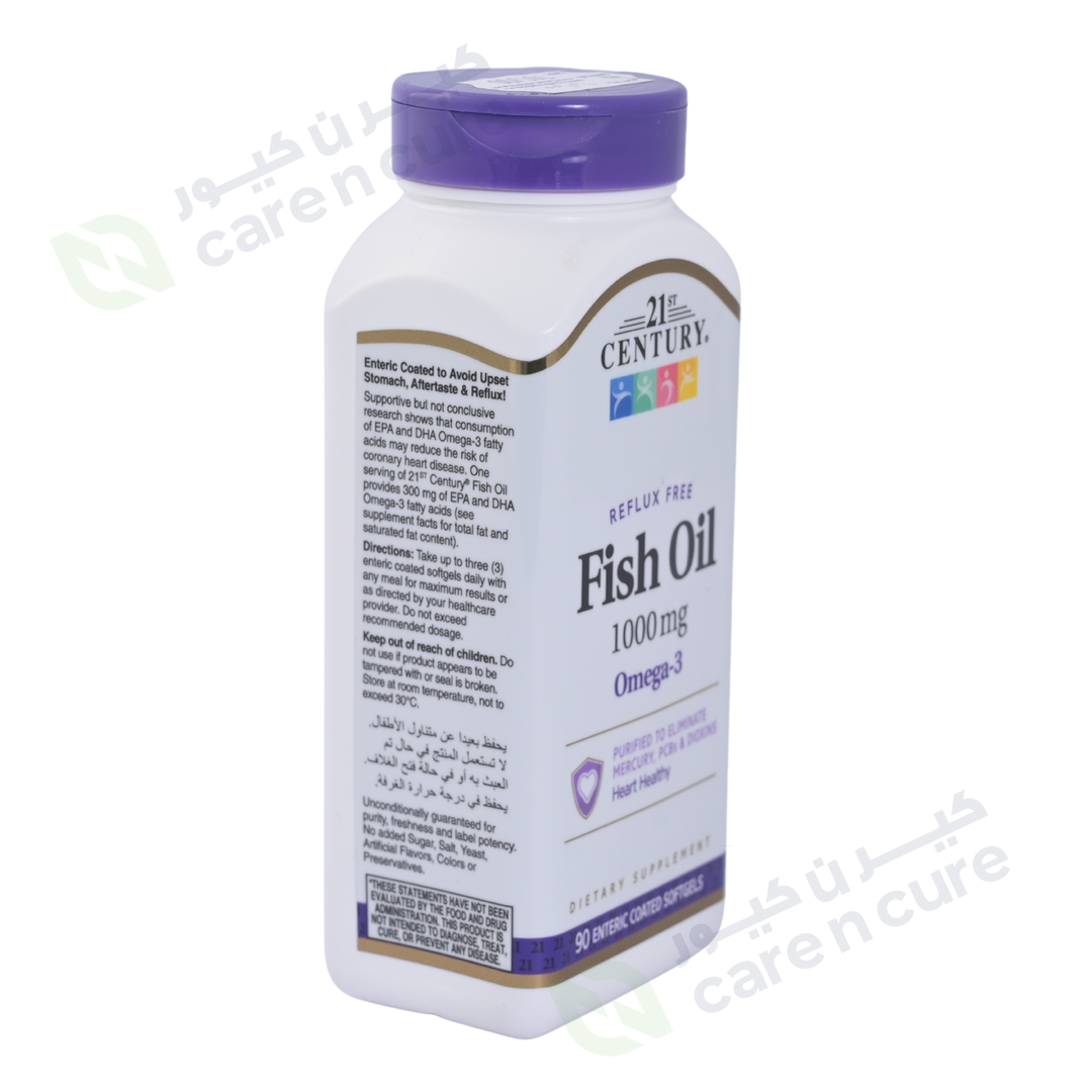 21St Century Omega-3 Fish Oil 1000 mg, 90 Softgels
