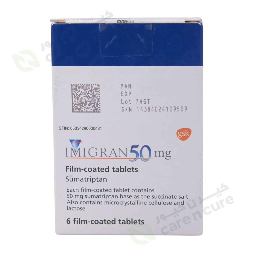 Imigran 50mg Tablets 6 Pieces