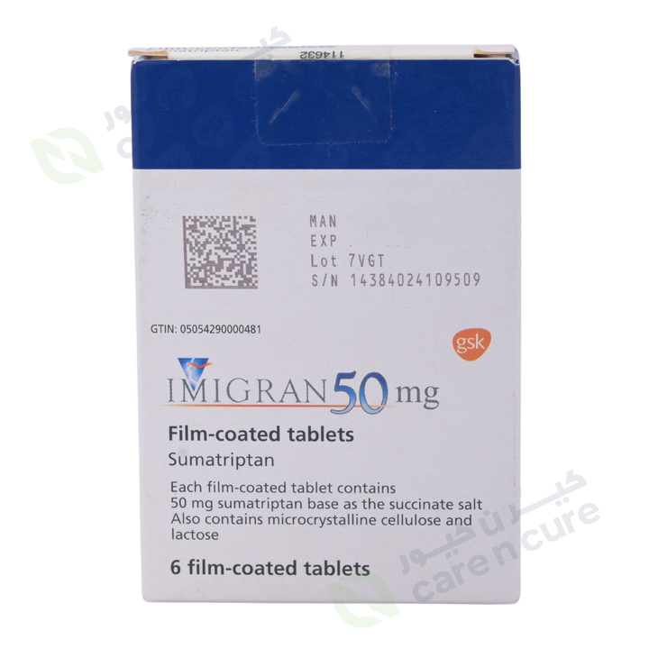 Imigran 50mg Tablets 6 Pieces