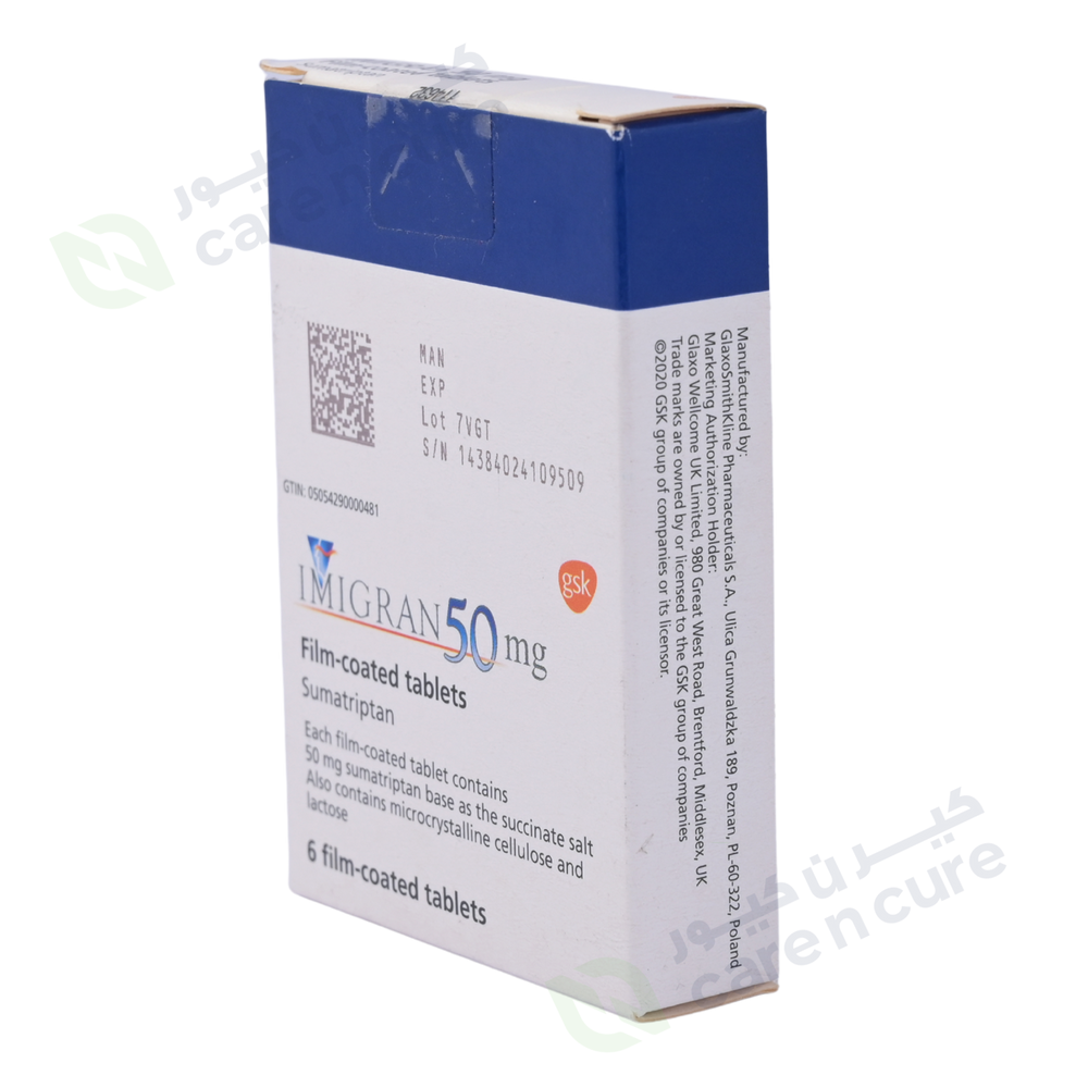 Imigran 50mg Tablets 6 Pieces