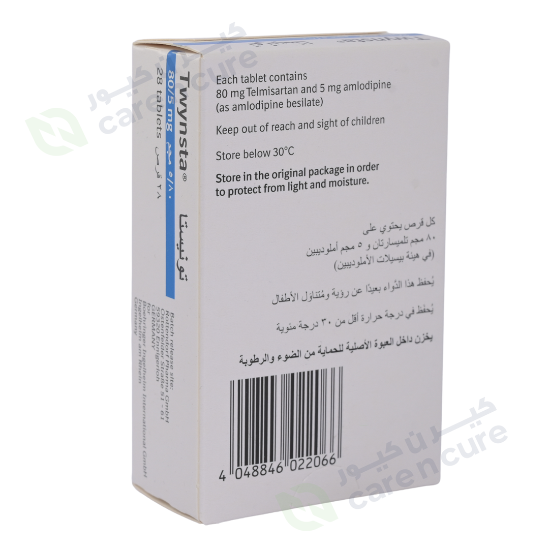 Twynsta 80/5mg Tablets 28 Pieces