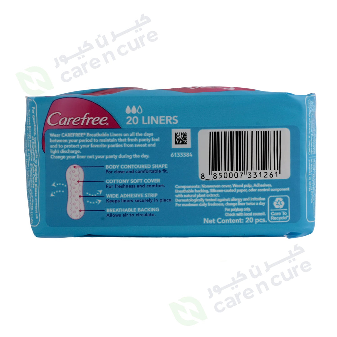 Care Free Panty Liner Blue(Dry- Breath)1*20 Pieces