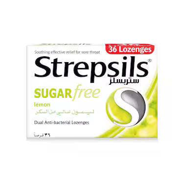 Strepsils Lemon Sugar Free 36 Lozenges