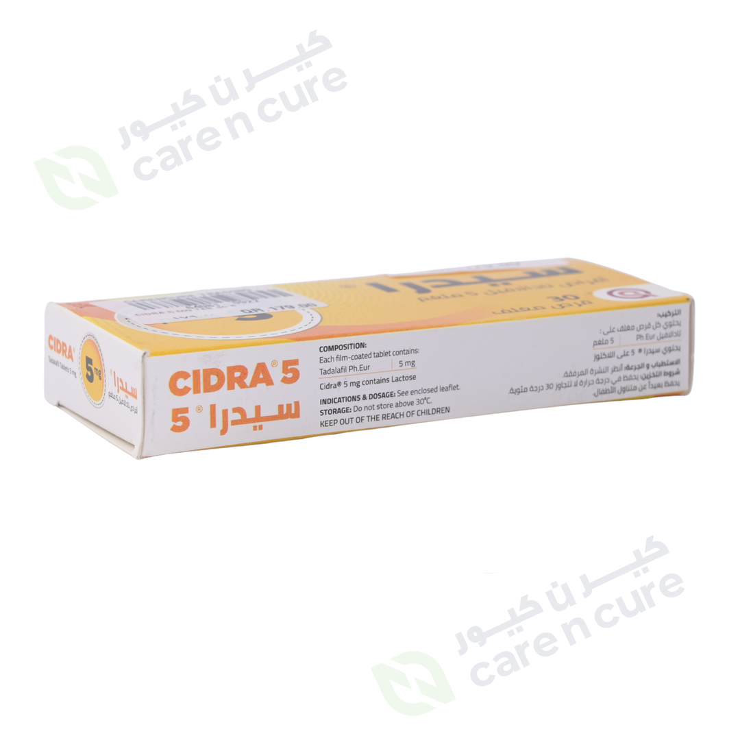 Cidra Tadalafil 5 mg Erectile Dysfunction Tablets (Original Prescription Is Mandatory Upon Delivery)