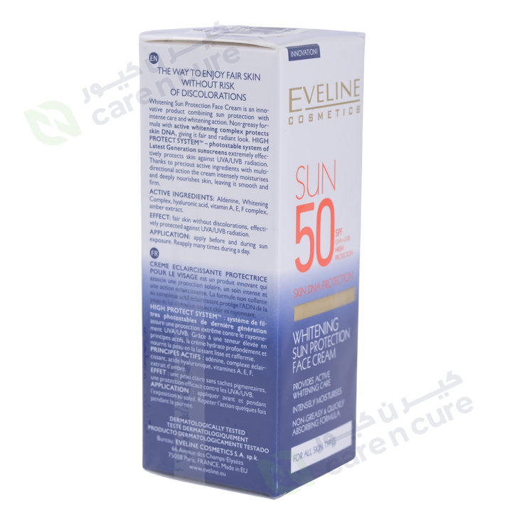 Eveline SPF 50 Whitening Sun Protection Face Cream 50ml