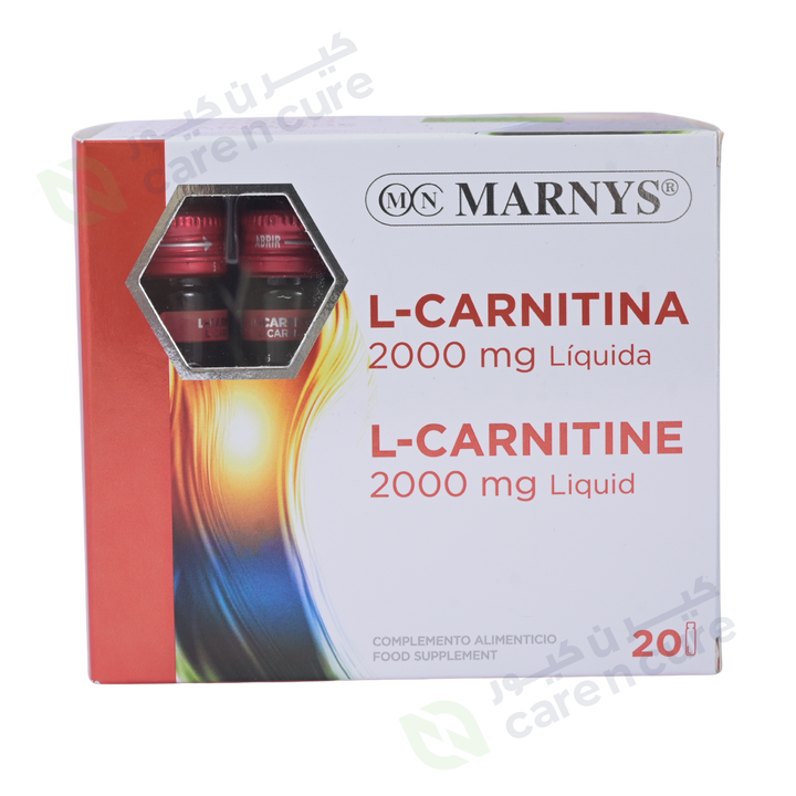 Buy Marnys Carnitine 2000 mg 11 ml Vial 20S Online at Best prices in Qatar | CarenCure pharmacy Buy Marnys Carnitine 2000 mg 11 ml Vial 20S Online at Best prices in Qatar | CarenCure pharmacy