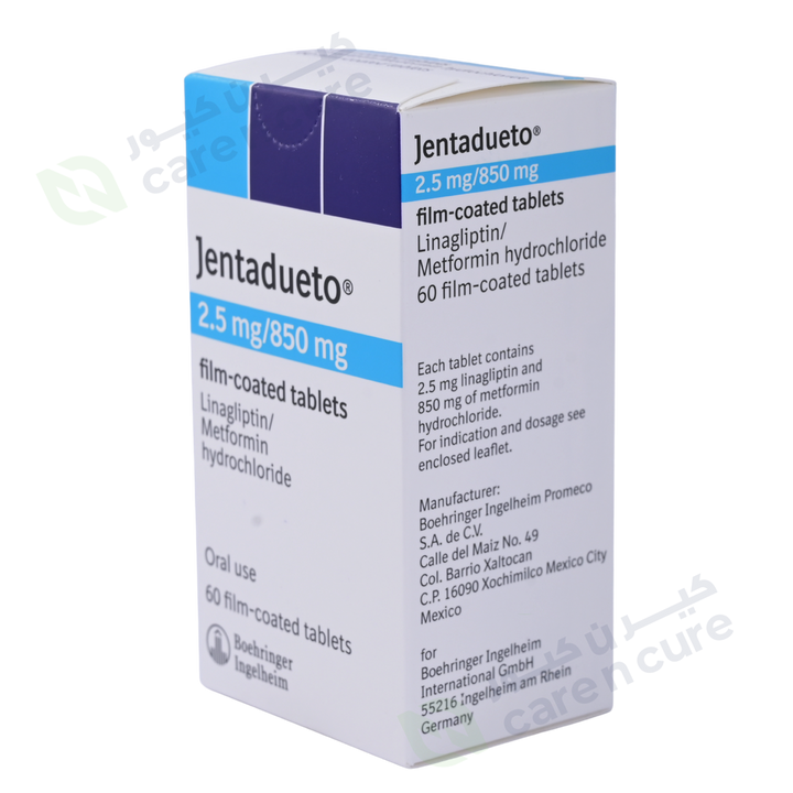 Jentadueto 2.5mg/850 mg Fc Tablets 60 Pieces