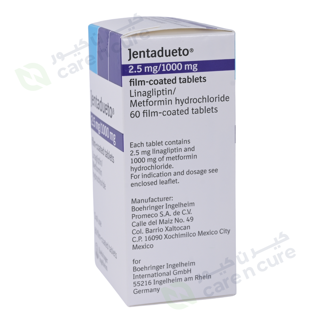 Jentadueto 2.5mg/1000 mg Fc Tablets 60 Pieces