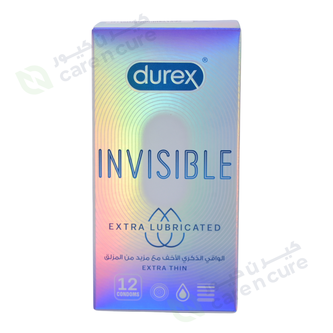 Durex Invisible Extra Thin & Extra Lubricated 12 Condoms