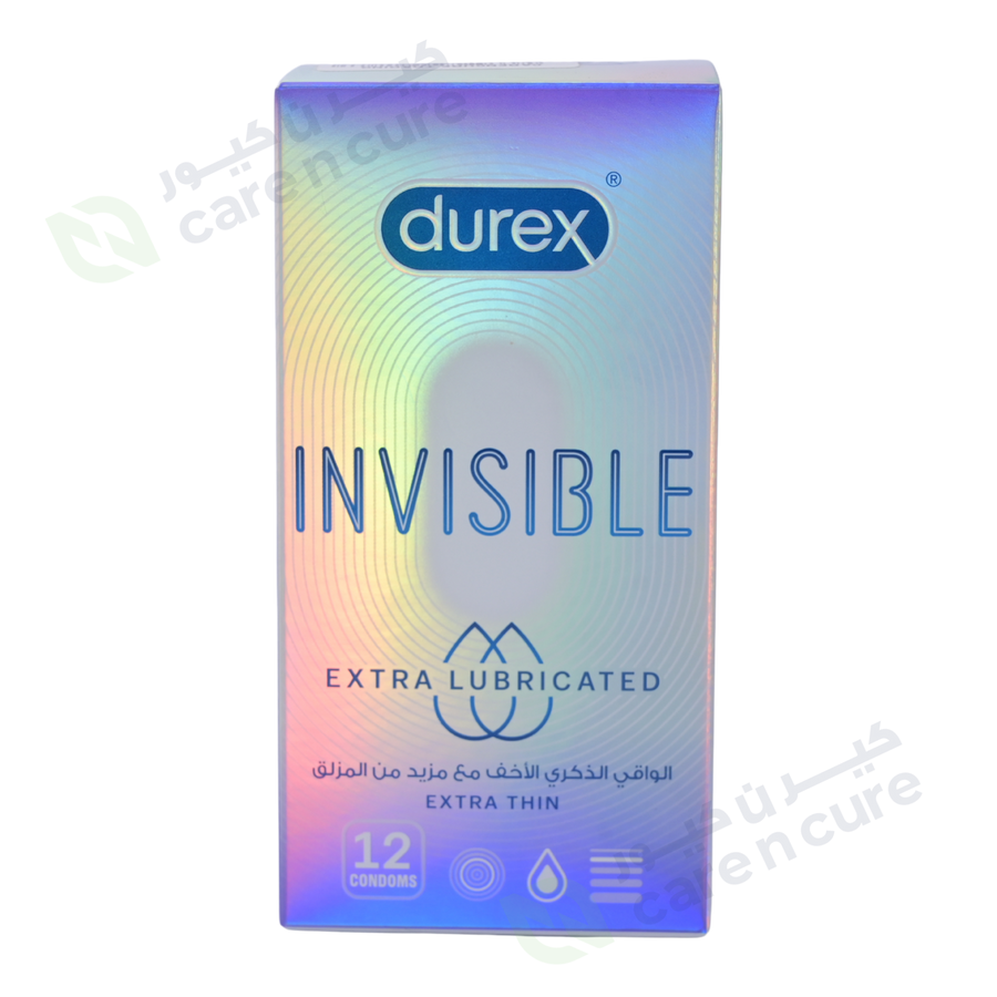 Durex Invisible Extra Thin & Extra Lubricated 12 Condoms