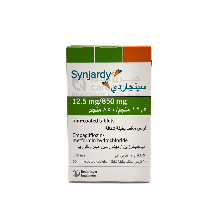 Synjardy 12.5 mg / 850 mg Film Coated Tablets 60 Pieces
