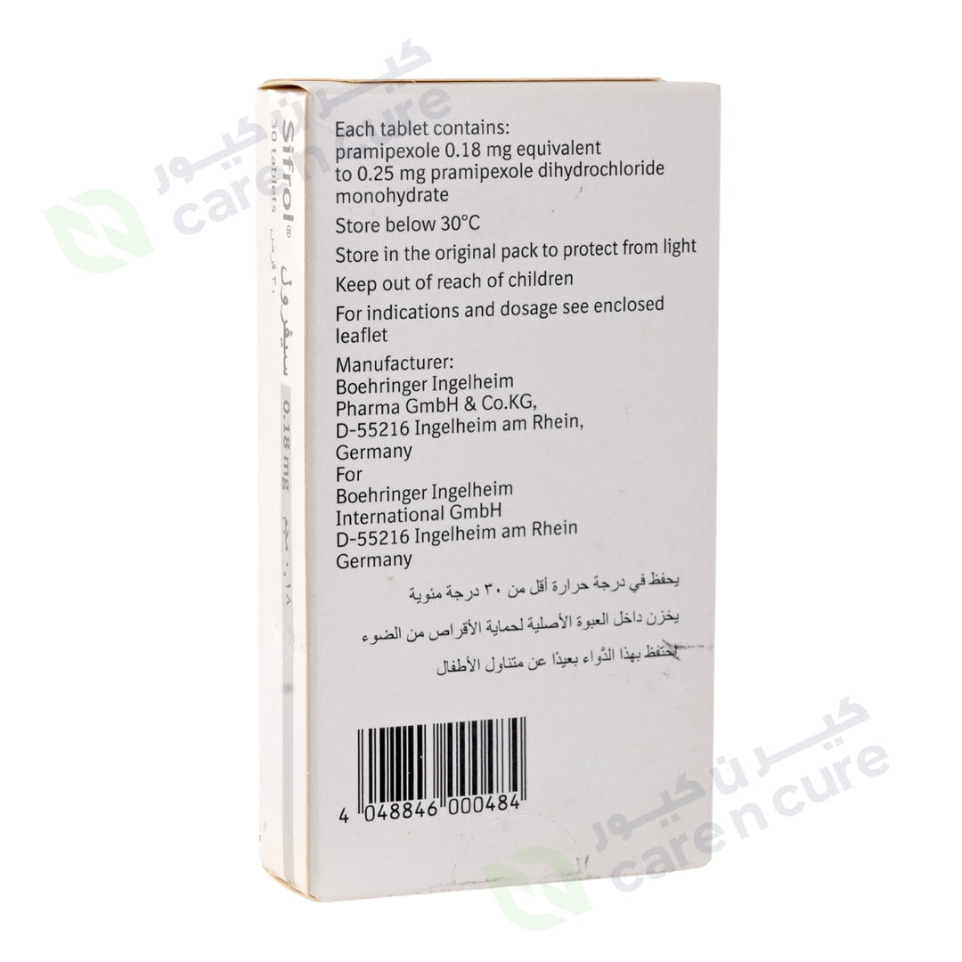 Sifrol 0.18 Mg Tab 30 Pieces
