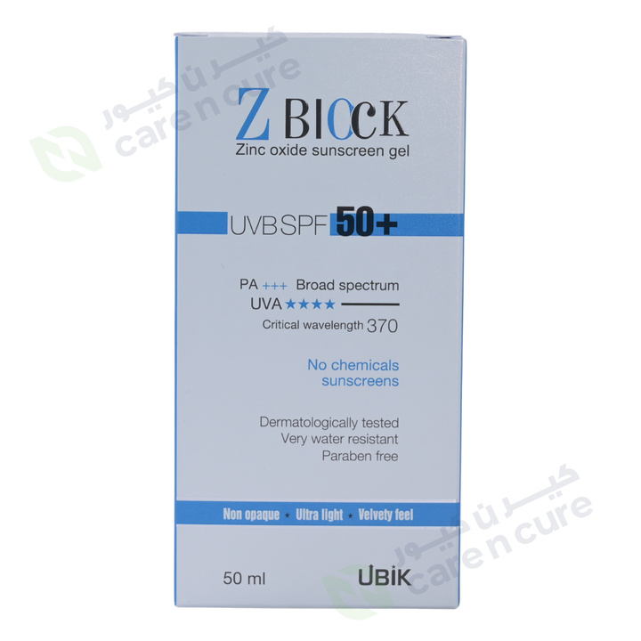 Ethicare Z Block Spf50+ Sunscreen Gel 50 gm