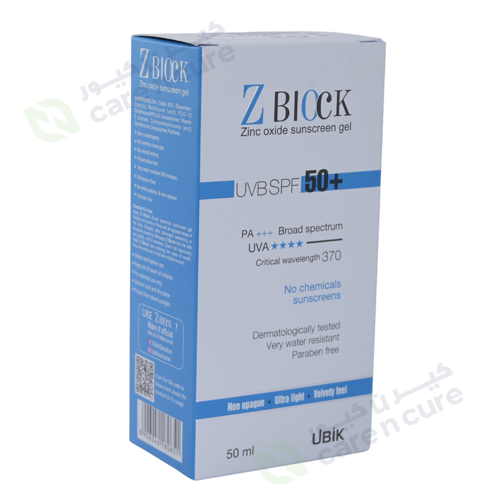 Ethicare Z Block Spf50+ Sunscreen Gel 50 gm