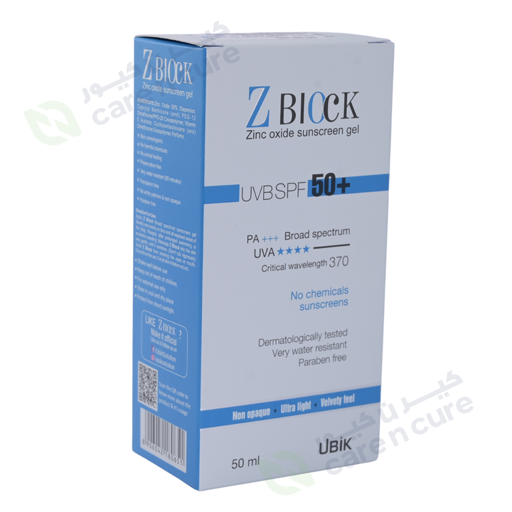 Ethicare Z Block Spf50+ Sunscreen Gel 50 gm