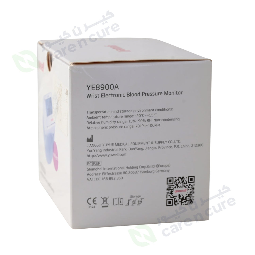 Yuwell Blood Pressure Monitor (Wrist) Ye8900A